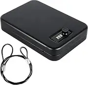 Safe Home safe Gun Safe Box Portable Small Travel Pistol Safe Solid Steel Handgun Lock Box Car Gun Safes Home Medication