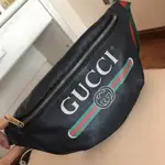 二手 GUCCI 無塗鴉版 COCO CAPITAN 蔡依林 腰包 黑色 附購證