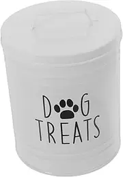 NOLITOY Dog Food Storage Tank Dog Treat Container Dog Food Storage Cabinet Dog Snack Container Air Sealed Dog Food Container Dog Food Holder Dog Treat Jar Dog Treat Station Iron White