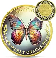 Original Iridescent Butterfly Sobriety Coin - Sunlight Recovery Addicts AA Coins - Gold Sober NA AA Chips and Medallions - Celebrate Living Clean Alcoholics Anonymous Gifts for Men Women