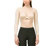 Isavela Arm Compression Sleeves, LONG Length - BEIGE