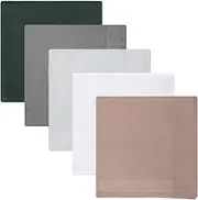 [Imtos] Handkerchiefs for Men, Assorted Solid Color Pocket Square Hankies Handkerchief-5pcs, Mix