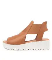 New Django & Juliette Ozie Dk Tan Leather Womens Shoes Casual