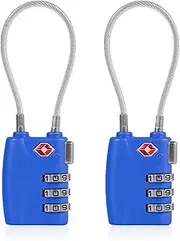 [Fxvhojq] 2Pcs Luggage Combination Lock Wear Resistant Suitcase Locks Warp Travel Locks Stable Luggage Locks 3 Digit Combination Lock Easy to Open Luggage Locks Suitable for Suitcases