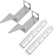 Rain Gauge for Garden Outdoor Rain Meter Gauge Stainless Steel Holder Rain Gauge Replacement Glass