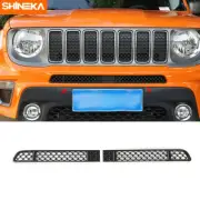 Front Face Grille Mesh Insect Net Trim For Jeep Renegade 2019-2021 Carbon Fiber (for: Jeep)