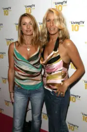 Keren Woodward Sarah Dallin at party for 10 years Living TV at Pac- Old Photo