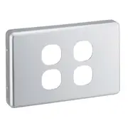 Clipsal Classic C2000 Series Plate Cover 4 Gang Brushed Aluminium - C2034C-BA