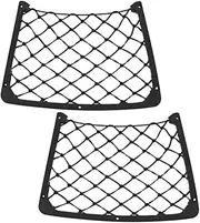 2Pcs Car Storage Net Pocket Organizer Elastic Mesh Trunk Organizer for Rv Car Durable Material Keeps Groceries Items Secure