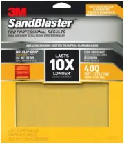3M 20400-G-4 SandBlaster Sharp Synthetic Mineral Sandpaper, 400 Grit