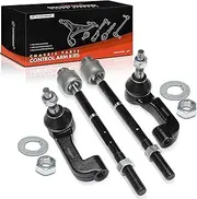 A-Premium Set of 4, Front Inner Outer Tie Rod End Kit, Compatible with Jeep KJ Series Liberty 2002 2003 2004