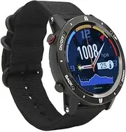 Luqeeg Smart Waterproof Men Watch with Altimeter, Barometer, Compass, and Weather Forecast for Hiking, 1.28in IPS TFT Screen (Black), Luqeegvfotwcxaz9-14