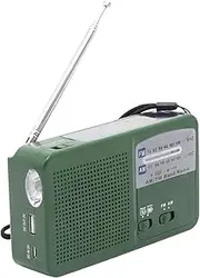 500 mAh Weather Alert Radio - Manual Crank Power Source, AM FM Signal Scanner | 6.18*3.54*2.17inch Rechargeable emergencys Transmitter, Integrated Light and Battery Backup Unit, Outdoor Ready Device