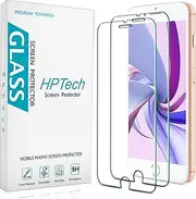 HPTech iPhone 7 Plus, 8 Plus Screen Protector - (2-Pack) [Japan Tempered Glass] for Apple iPhone 8 Plus, iPhone 7 Plus, iPhone 6S Plus, iphone 6 Plus Easy to Install with Lifetime Replacement Warranty