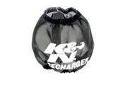 K&N Black Round Tapered Precharger Filter Wrap Fits 3" ID Base 2" ID Top x 3" H