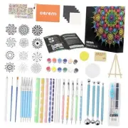 Mandala Dotting Tools Kit with Acrylic Paints and Reusable Stencils - Dot Art