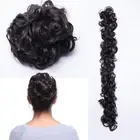Real Curly Messy Bun Hair Natural Scrunchie Ponytail Hair Extensions As Human US