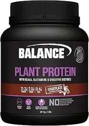 Balance Plant Protein 1kg Chocolate Flavour Vegan Friendly