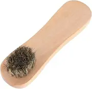 COMPUKAS 1Pc Wooden Shoe Cleaning Brush Double Sided Soft Bristle Polishing Brush for Shoe Care Durable and Portable Cleaning Accessory for All Shoe