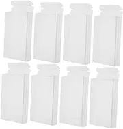 Generic 8pcs PVC Cassette Tape Cases Audio Storage Organizer Protection for Vintage Tapes High Holder for Collectors and Music Enthusiasts