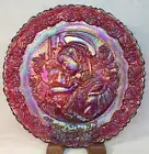 Fenton Ruby Red Carnival 1979 Mother’s Day Plate LIMITED Hand Signed Mike Fenton