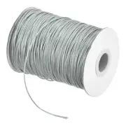 Light Gray 1.2mm Waxed Cord 175 Yard Wax Bead Thread String for Jewelry Make