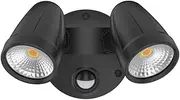 Domus Lighting Muro-Max-32S 32W LED Sensor Trio Security Spotlight, Black