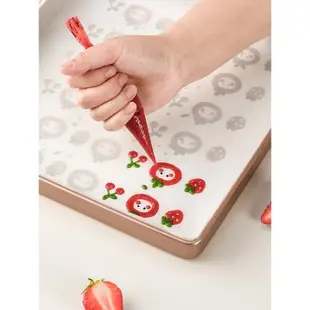 蛋糕卷圖案紙手繪印花彩繪分隔卡通動物熊貓28方盤烘焙模具專用
