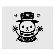 2 x 'snowman' Microfibre Lens / Glasses Cleaning Cloths (LC00023564)