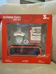 Budweiser beer Party Set speaker cards bottle opener new in box