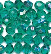 GUTERMANN 6mm FACETED GLASS BEADS, 40 BEADS PER TUB, HIGHEST QUALITY