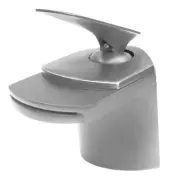 WAVE Single Lever Waterfall Lav Faucet, Brushed Nickel