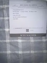 26”x 26” fabric remnant of Schumacher Pauline Check Casement Chambray 72074