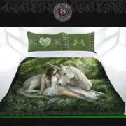 Anne Stokes PURE HEART Unicorn Queen Bed Quilt Doona Duvet Cover Bedroom Set