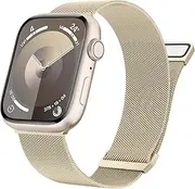 Metal Bands for Apple Watch Bands 49mm 45mm 44mm 42mm 41mm 40mm 38mm Women Men, Stainless Steel Loop Magnetic Milanese Mesh Strap for Apple Watch Ultra iWatch Series 9/8/7/SE/6/5/4/3/2/1