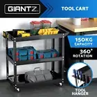 Giantz 3-Tier Tool Cart Trolley Toolbox Workshop Garage Storage Organizer Black