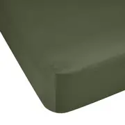 500 Thread Count Australian Grown Cotton Fitted Sheet - King Bed, Forest