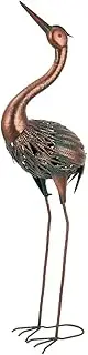 VEWOGARDEN Heron Outdoor Statues Metal Crane Garden Sculptures & Statues for Yard Lawn Patio Pool Outside Decorations, Bronze