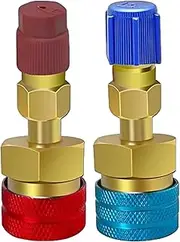 Car Refrigerant Adapter | Auto Conditioner Adapter Fittings,Copper Adapter Kit High and Low Pressure for Auto Repair Tool
