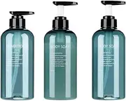 Lotion Pump Bottle,Soap Dispenser Bottle,Empty Shampoo Bottle Refillable Liquid Dispenser Travel Lotion Containers,Blue 500ml 3PCS