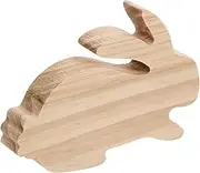 ARTSEWPLY Easter Bunny Block Decoration Festive Tiered Tray Prop for Easter and Durable Wood Material for Home Decor and Scene Layout