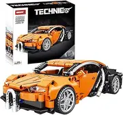 Technic Bugatti Veyron Vehicle Building Toys - Sports Car Collectible Block Kit, Building Model Set for Kids Aged 6+, Vehicle Fans - 388 Pieces