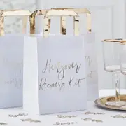 Gold Wedding Hangover Recovery Kit Bags 5pk