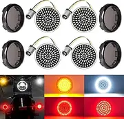 Benlari 1157 LED Turn Signals Front Rear 81 LED Lights Super Bright 1156 Bulbs Lens Kit 1986-2024 Compatible for Harley Davidson Touring Dyna Softail Sportster Street Glide Road Glide Iron 883