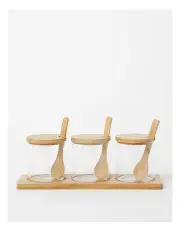 [The Cooks Collective] Spice Canisters Set of 3 30x10x8.5cm in Bamboo