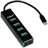 在飛比找PChome24h購物優惠-fujiei Type-C 轉 USB3.0 4埠HUB集線