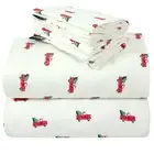Printed Flannel Sheet Set - Soft, Warm, Moisture Wicking - Bedding Set (Twin,