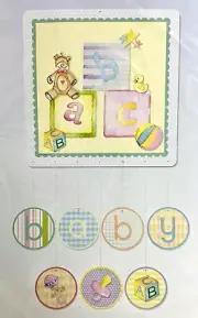 Bellaroopa Baby Shower ABC Blocks Cute Theme Party Paper Hanging Decoration