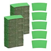 100pcs Disposable Coffee Cup Sleeves, Cardboard Cup Sleeves Green