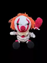horror plush, horror gift, pennywise, crochet plushie, large!